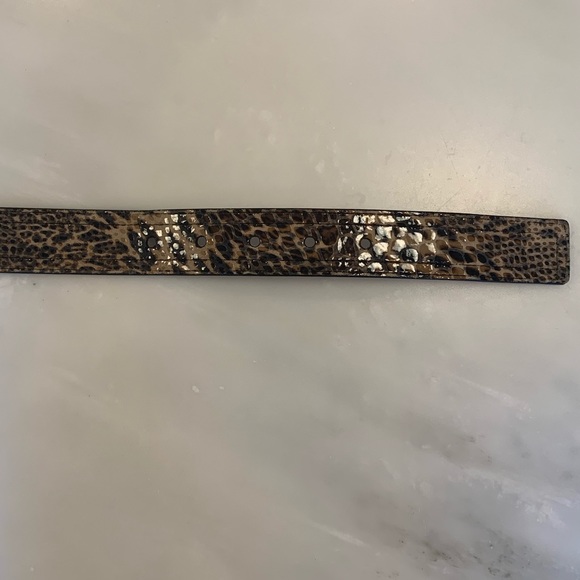 Anne Klein Leather Leopard Print Belt - Picture 5 of 5